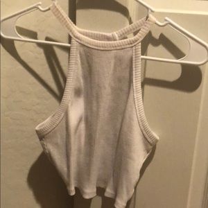 White Hollister crop top